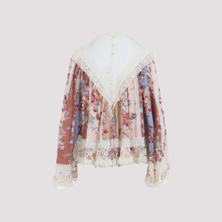 awaken lace trim blouse by Selfnex