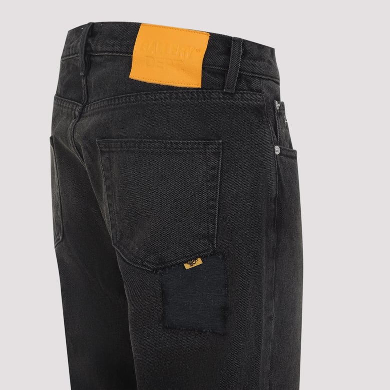 black cotton og la flare jeans by Selfnex