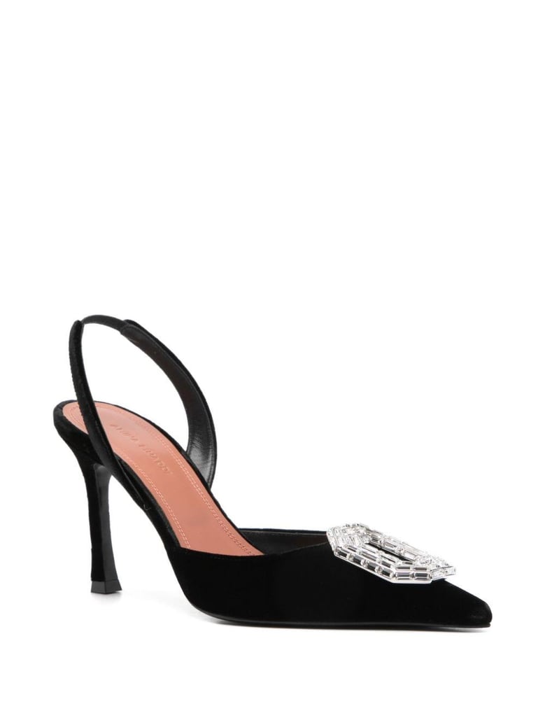 camelia velvet slingback pumps by Selfnex