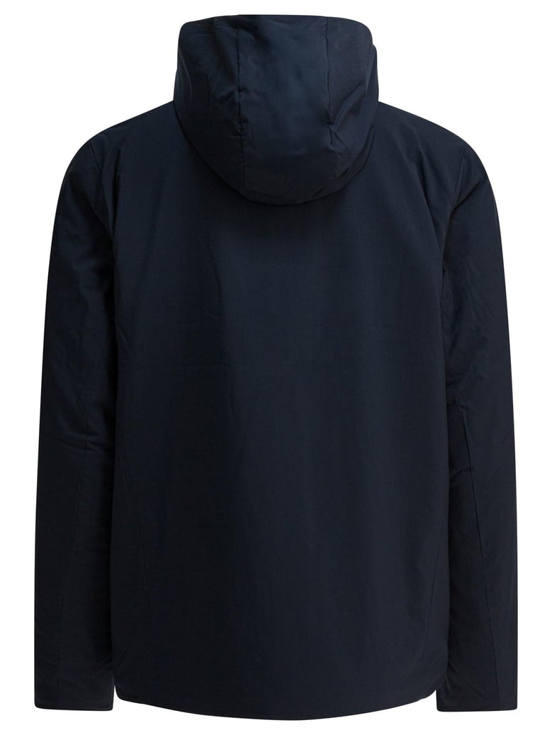black recycled polyester blend jacket by Selfnex