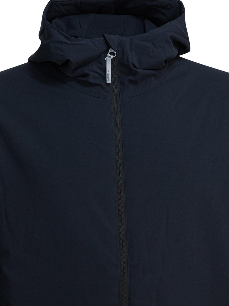 black recycled polyester blend jacket by Selfnex