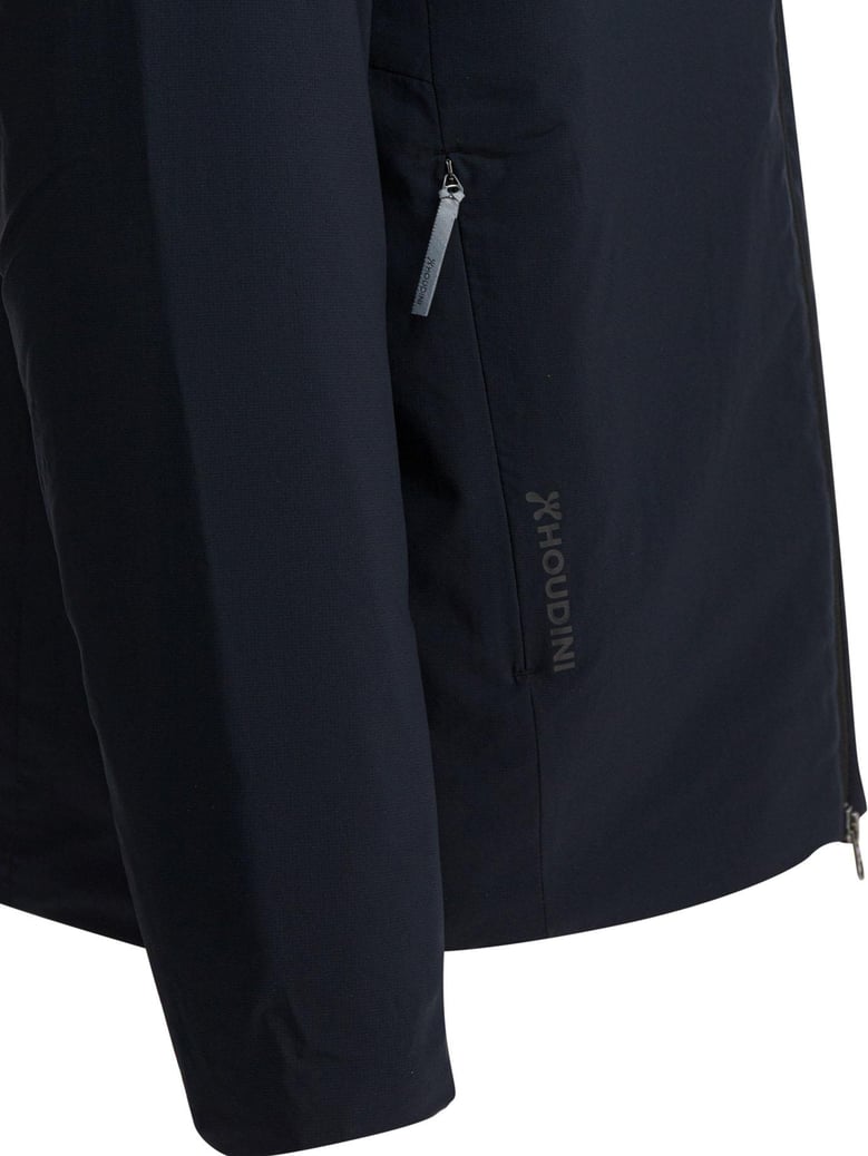 black recycled polyester blend jacket by Selfnex