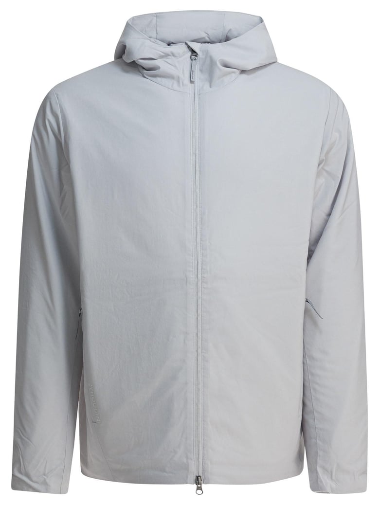 grey recycled polyester blend jacket by Selfnex