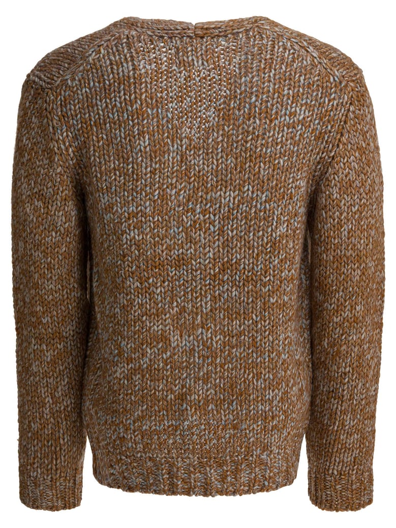 beige wool alpaca blend knitwear by Selfnex