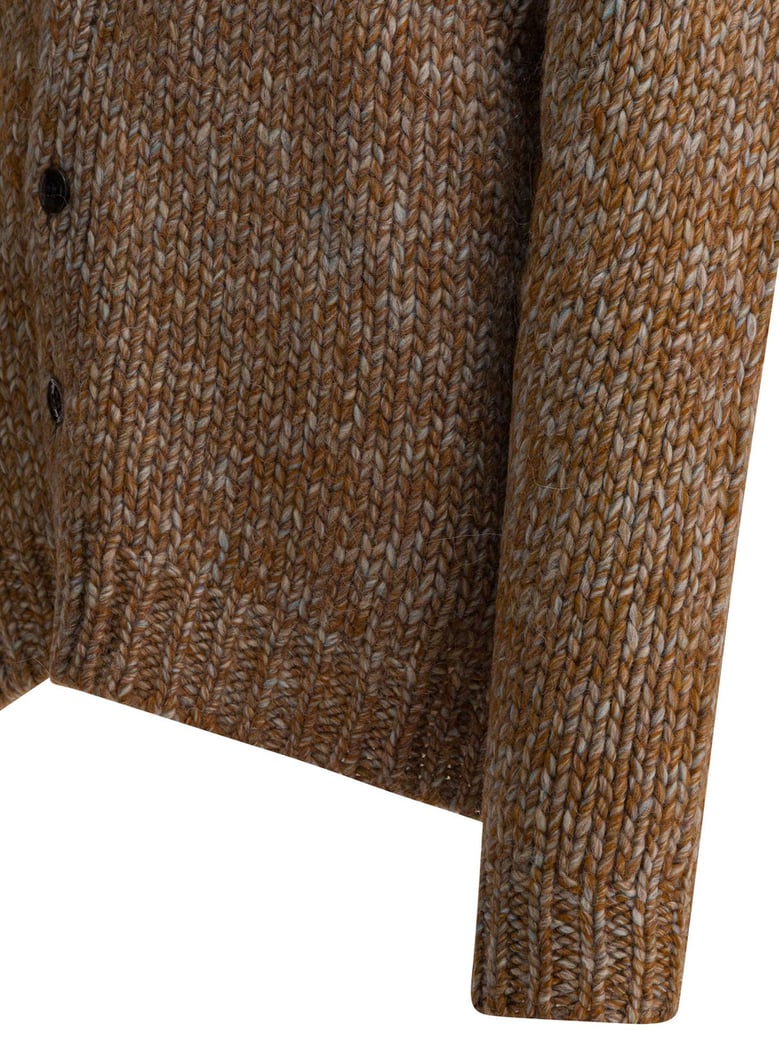 beige wool alpaca blend knitwear by Selfnex
