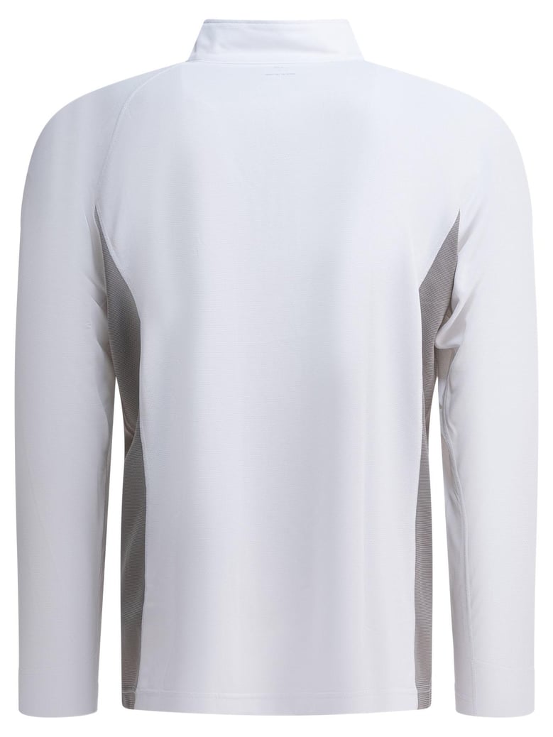 white polyester long sleeve sweatshirt by Selfnex