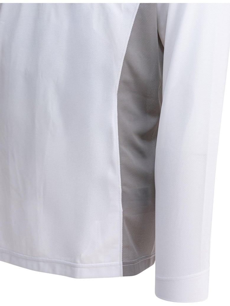white polyester long sleeve sweatshirt by Selfnex