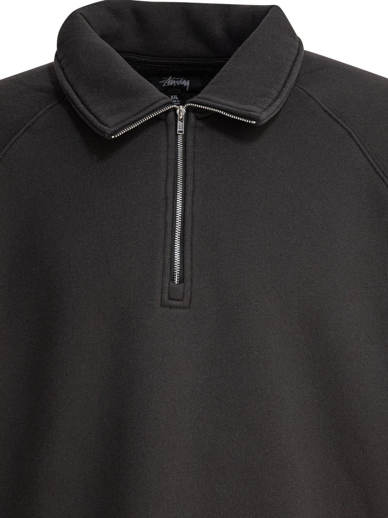 washed black cotton blend sweatshirt by Selfnex