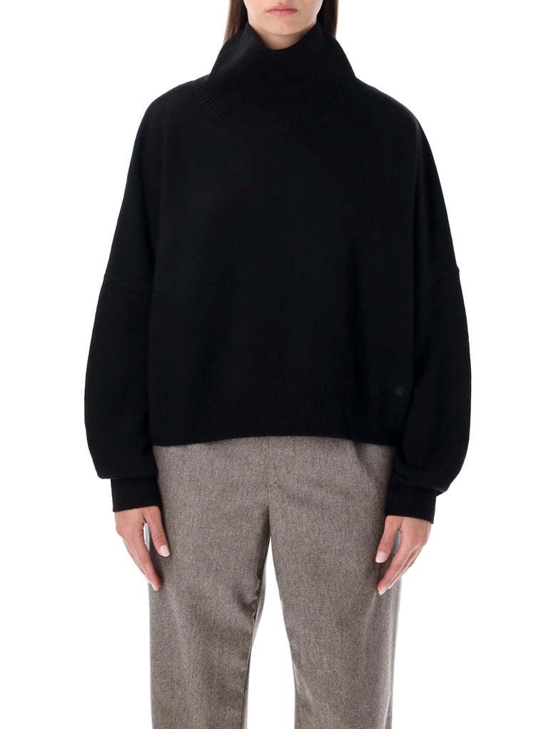 black wool cashmere knitwear by Selfnex