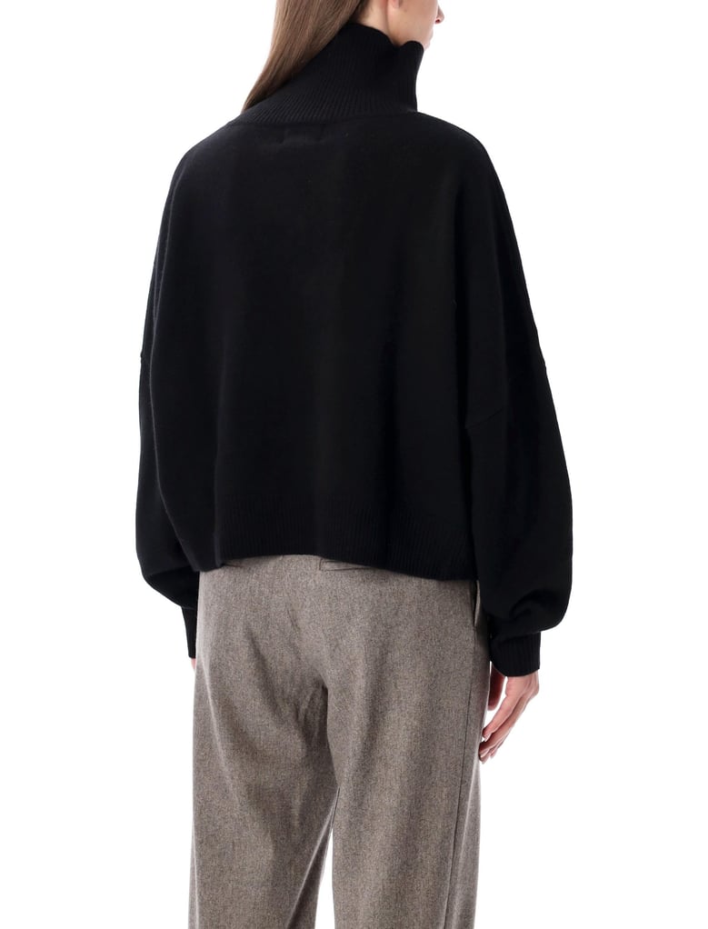 black wool cashmere knitwear by Selfnex