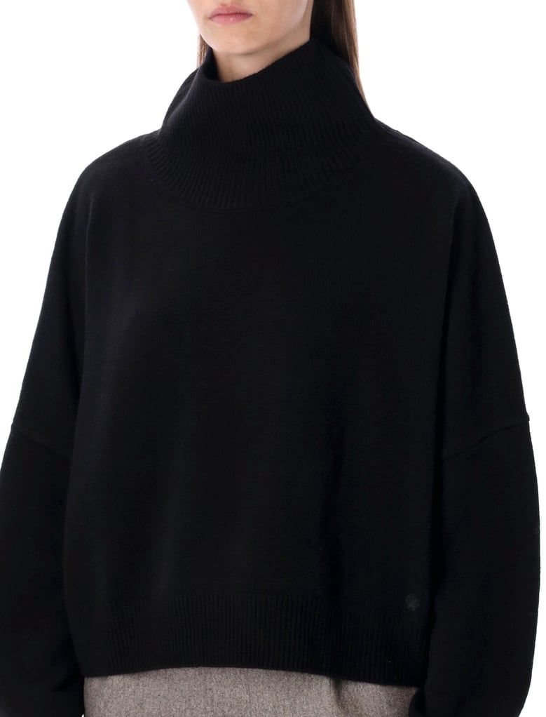 black wool cashmere knitwear by Selfnex