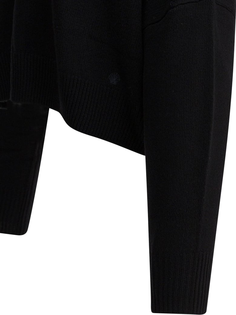 black wool cashmere knitwear by Selfnex