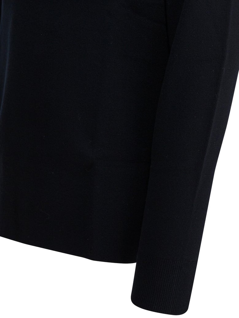 blue wool acrylic blend polo shirt by Selfnex