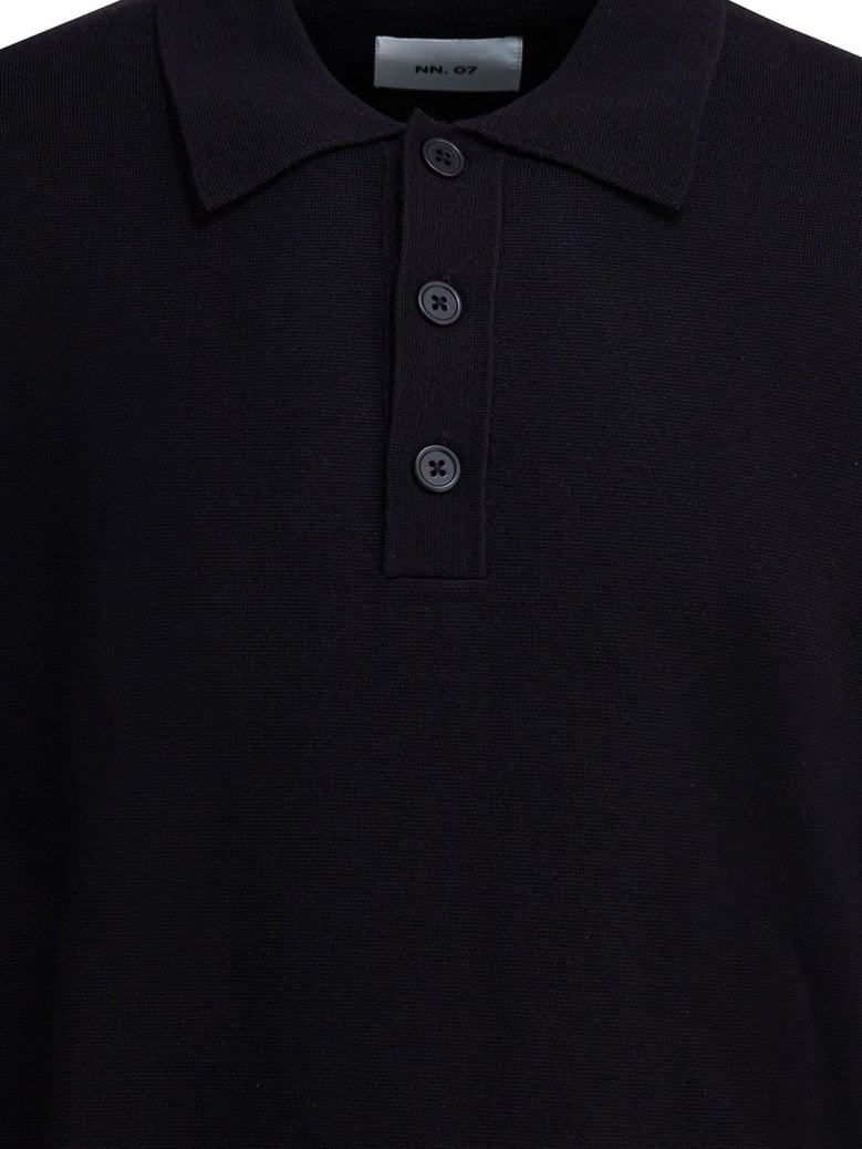blue wool acrylic blend polo shirt by Selfnex