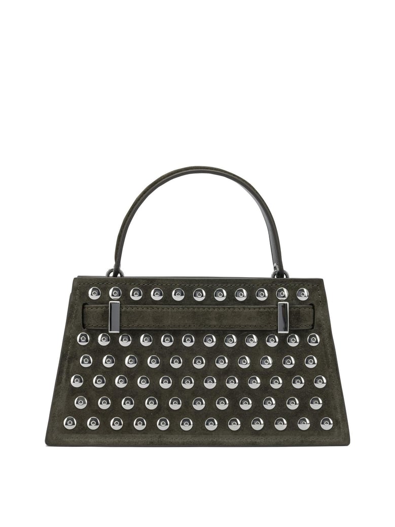 green suede handbag by Selfnex