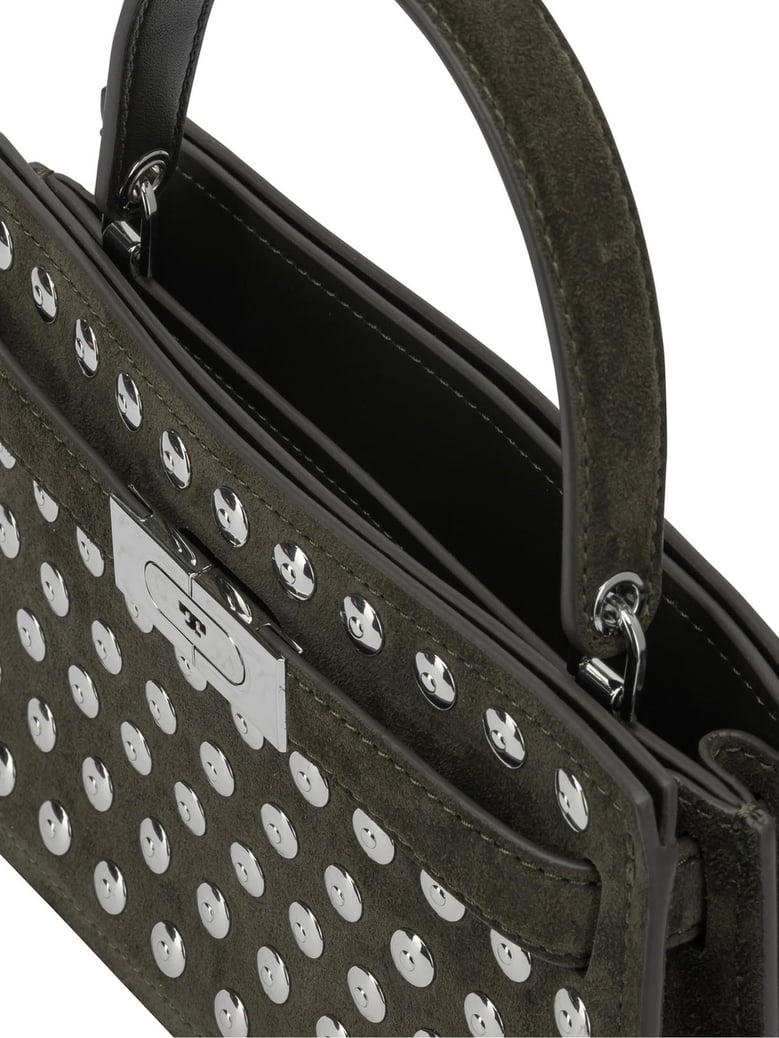 green suede handbag by Selfnex