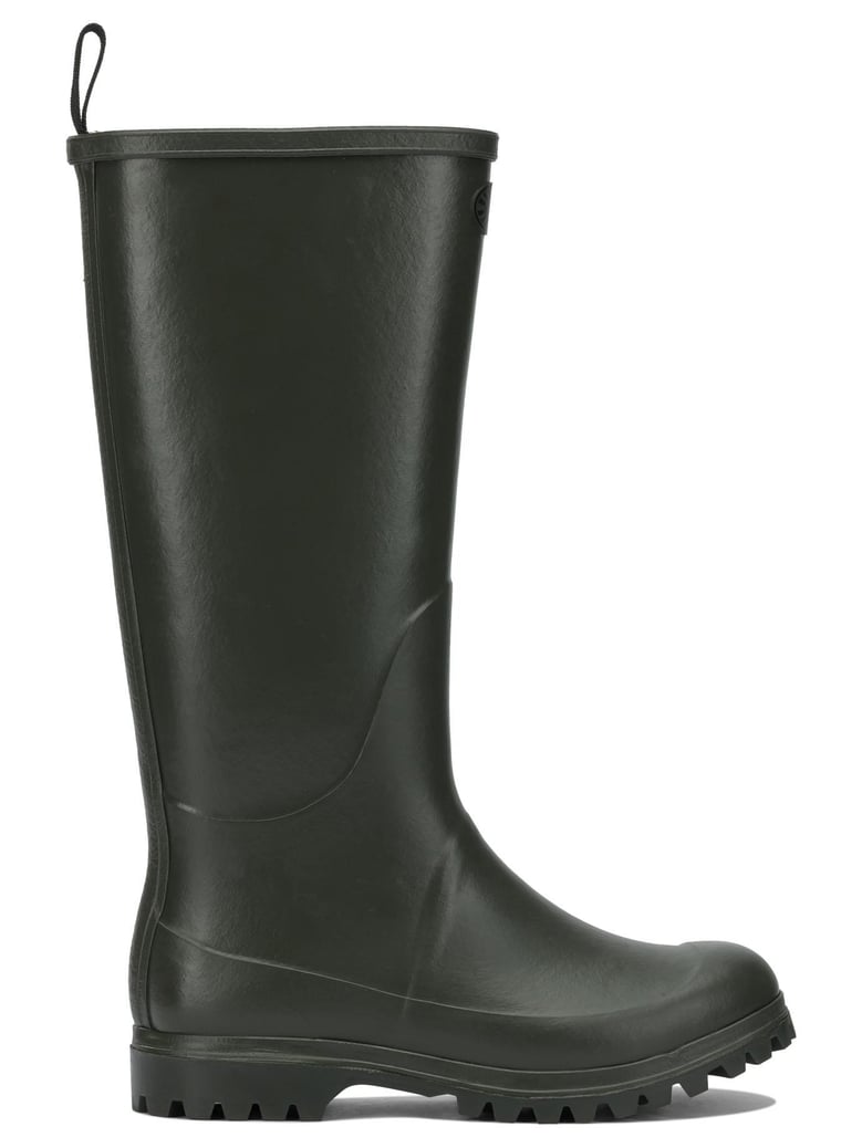 green rubber cotton lined boots by Selfnex