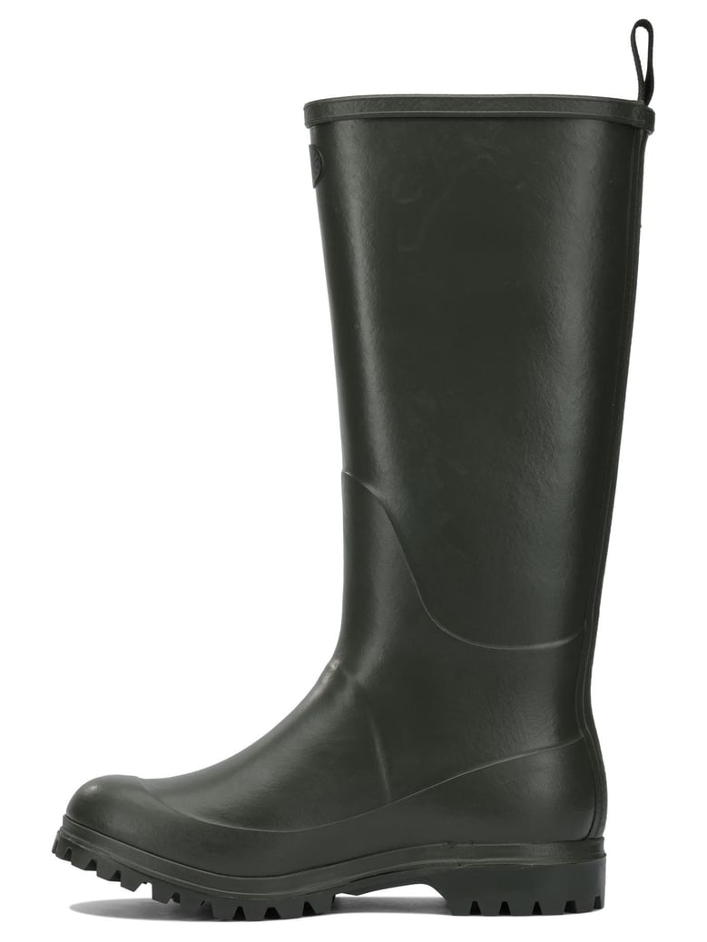 green rubber cotton lined boots by Selfnex