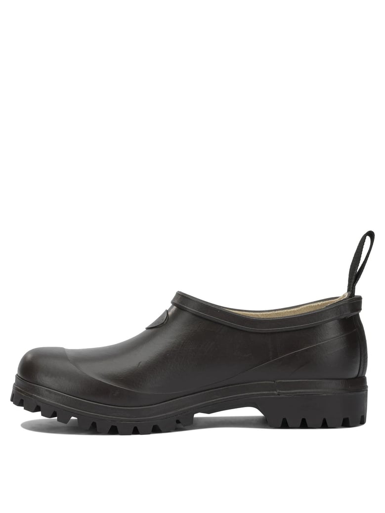 brown rubber cotton lined ankle boots by Selfnex