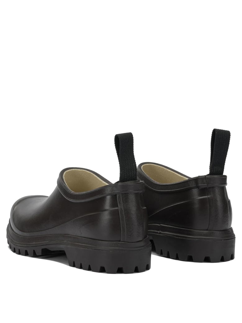 brown rubber cotton lined ankle boots by Selfnex