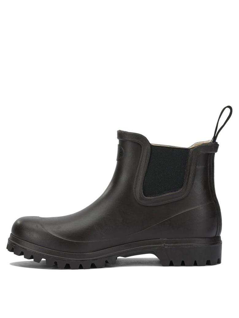 brown rubber ankle boots by Selfnex