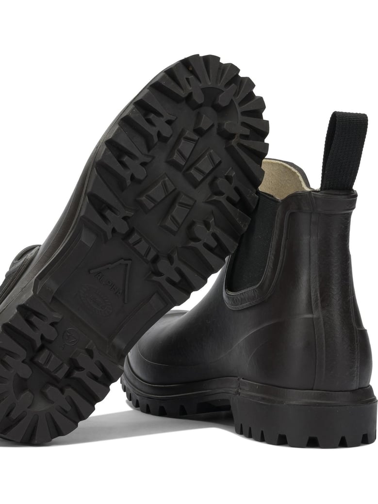 brown rubber ankle boots by Selfnex