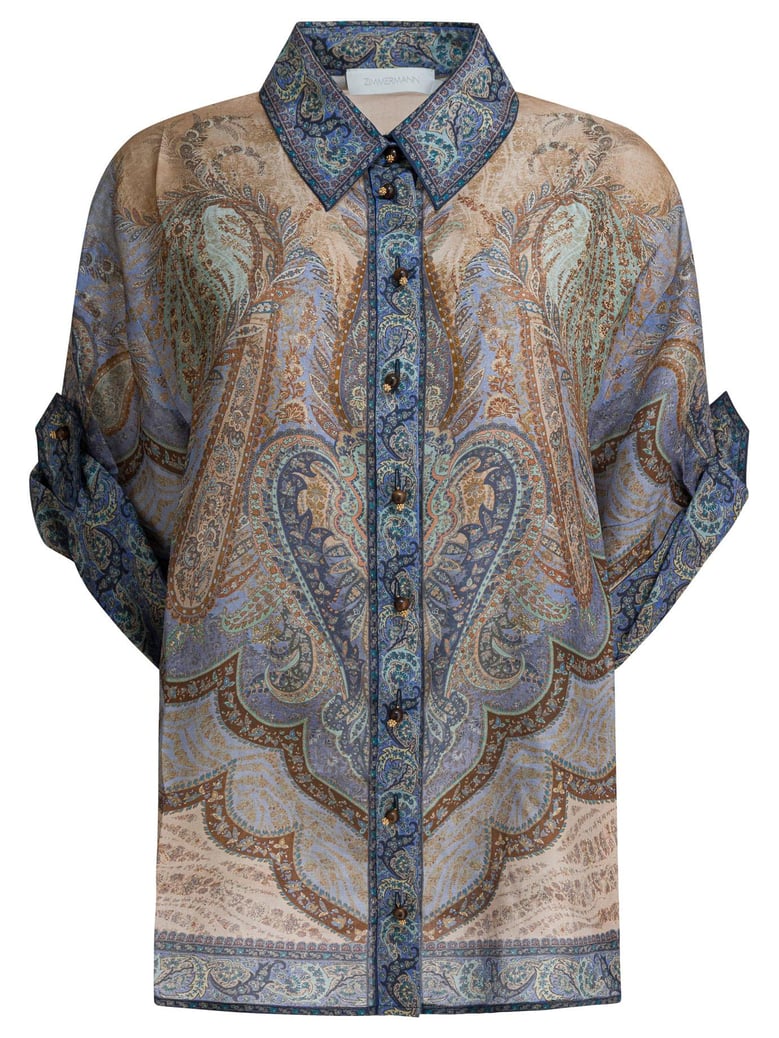 multicolor silk shirt by Selfnex
