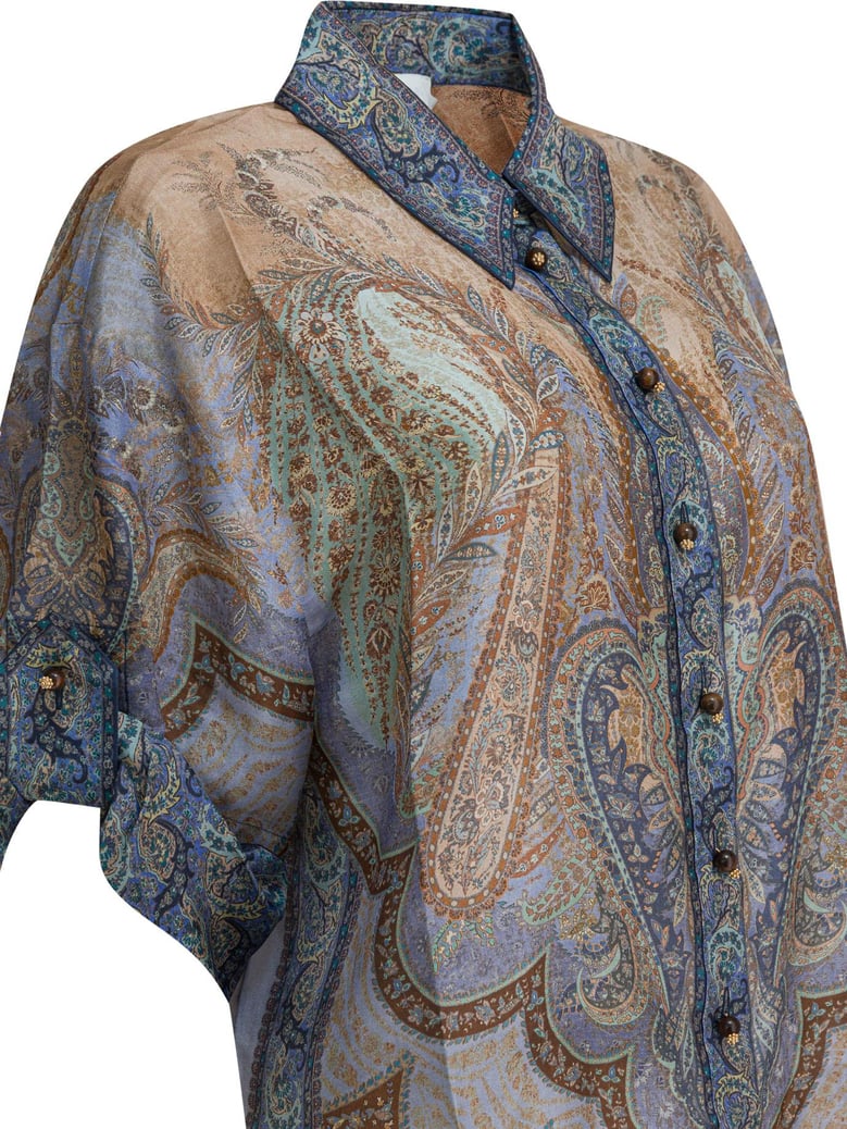 multicolor silk shirt by Selfnex