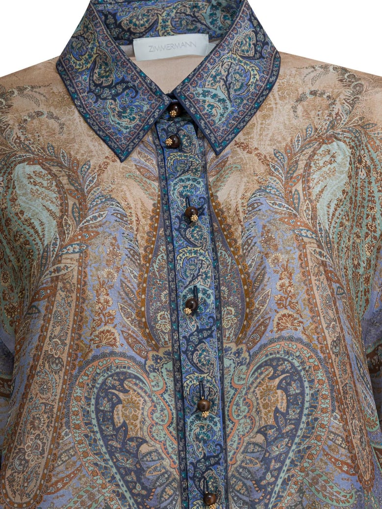 multicolor silk shirt by Selfnex