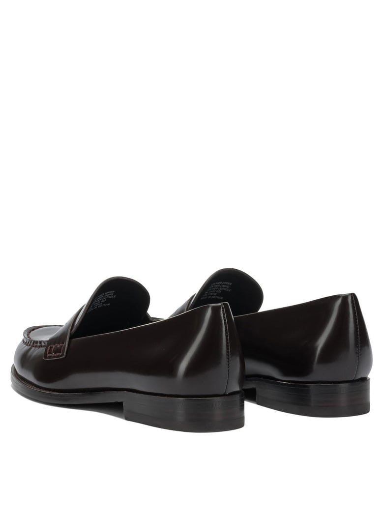 brown bovine leather loafers by Selfnex