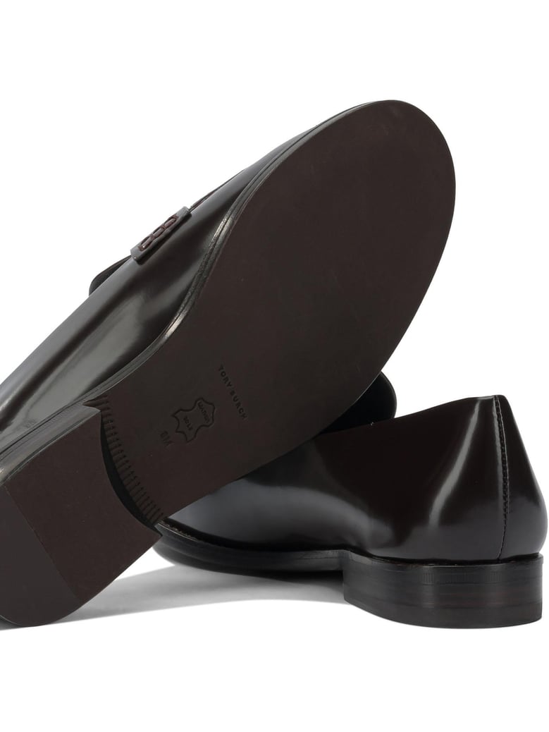 brown bovine leather loafers by Selfnex