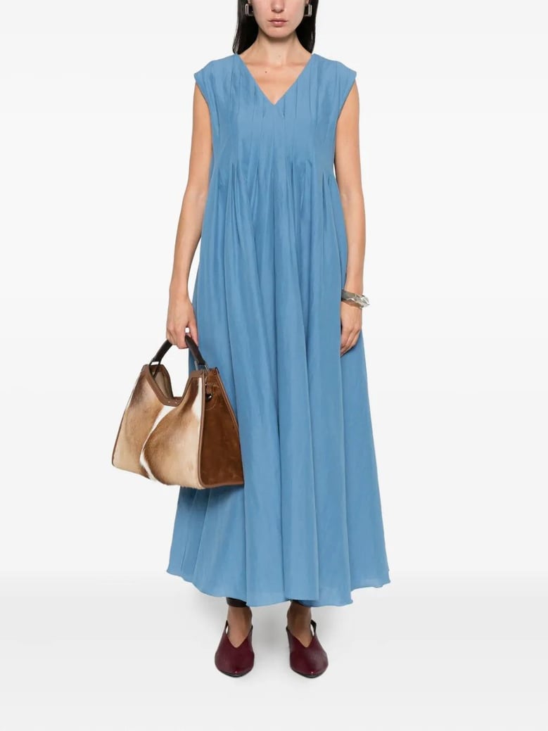 cotton and ramie piega dress by Selfnex