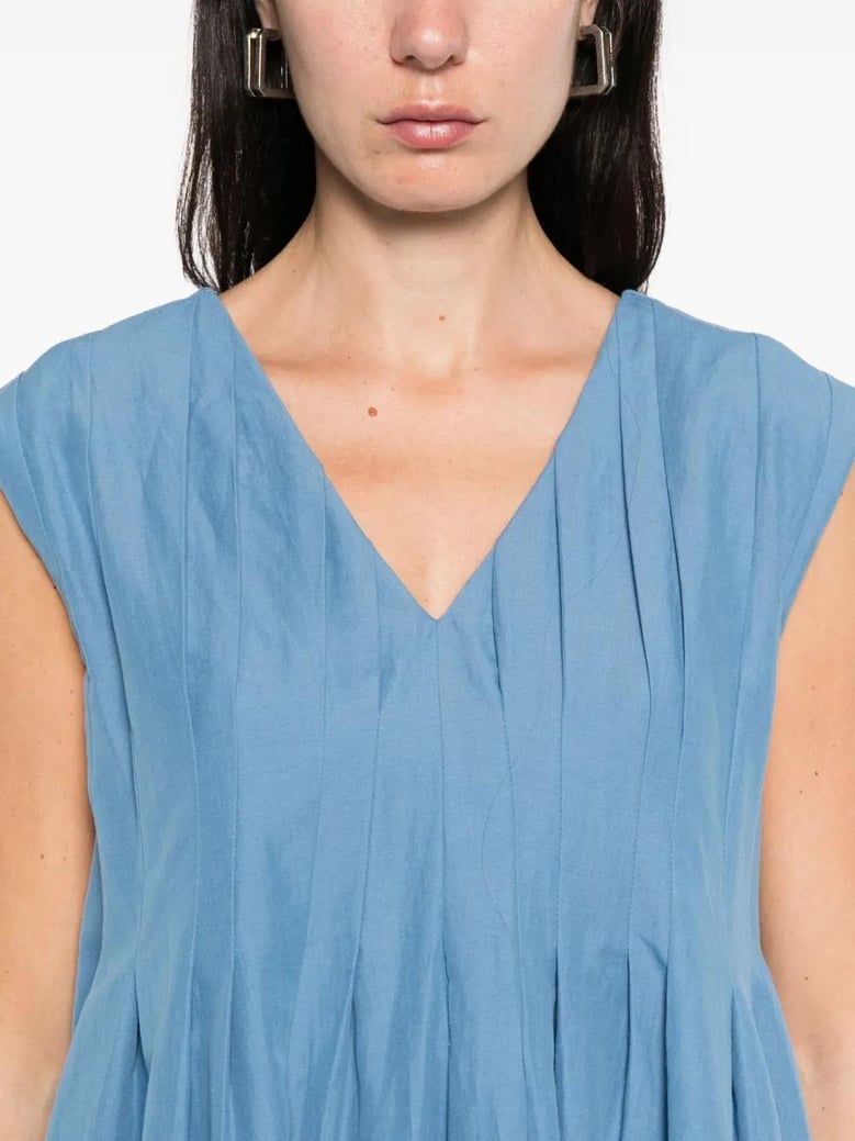 cotton and ramie piega dress by Selfnex