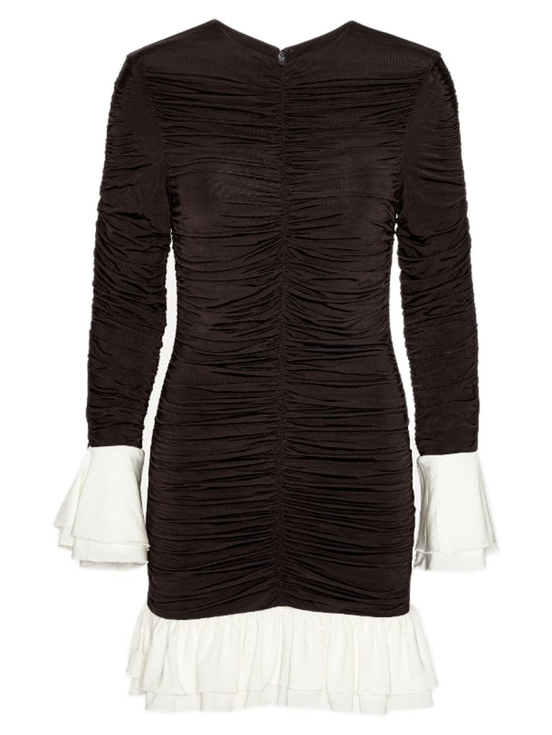 long-sleeved ruffled mini dress by Selfnex