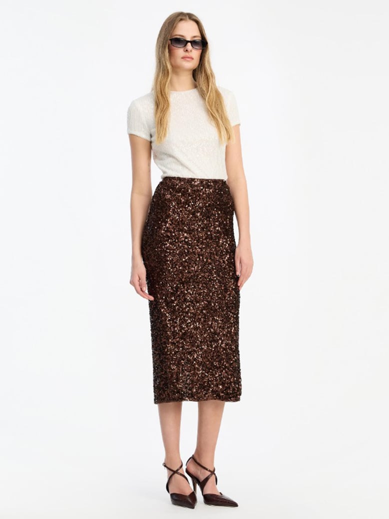 sequin pencil skirt by Selfnex