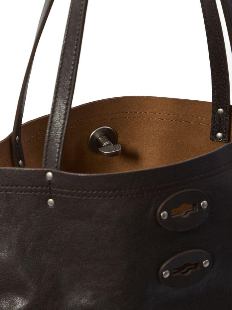 a spasso tabacco medium leather handbag by Selfnex