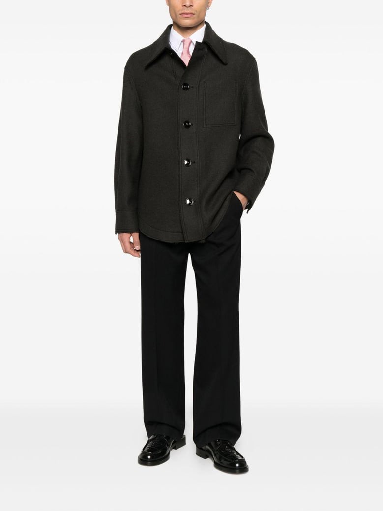 wool shirt jacket by Selfnex