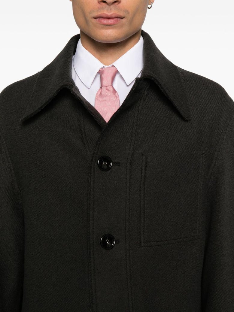 wool shirt jacket by Selfnex
