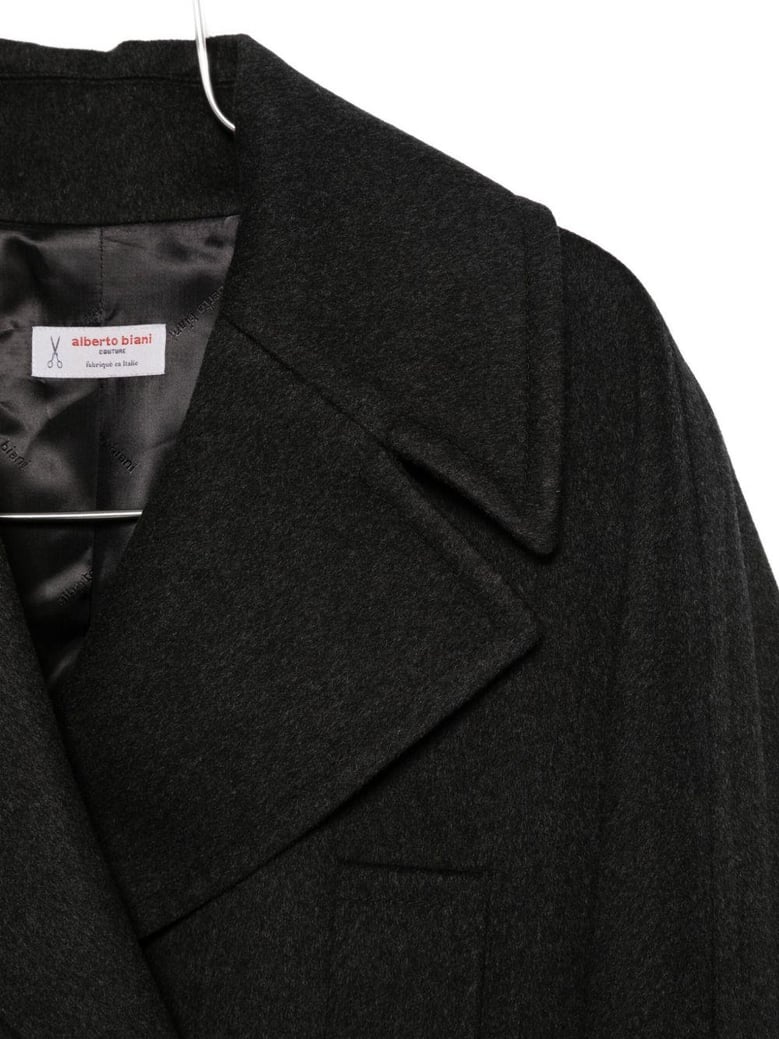 wool double-breasted coat by Selfnex