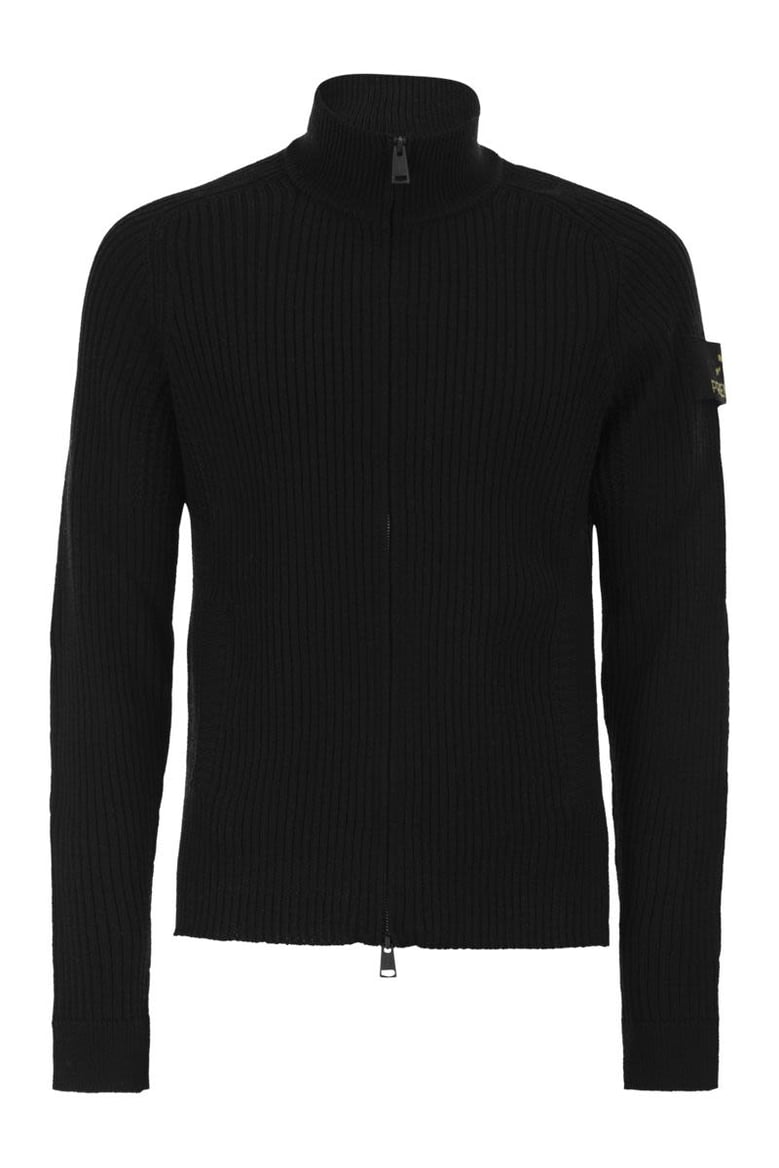 wool cardigan with zip by Selfnex
