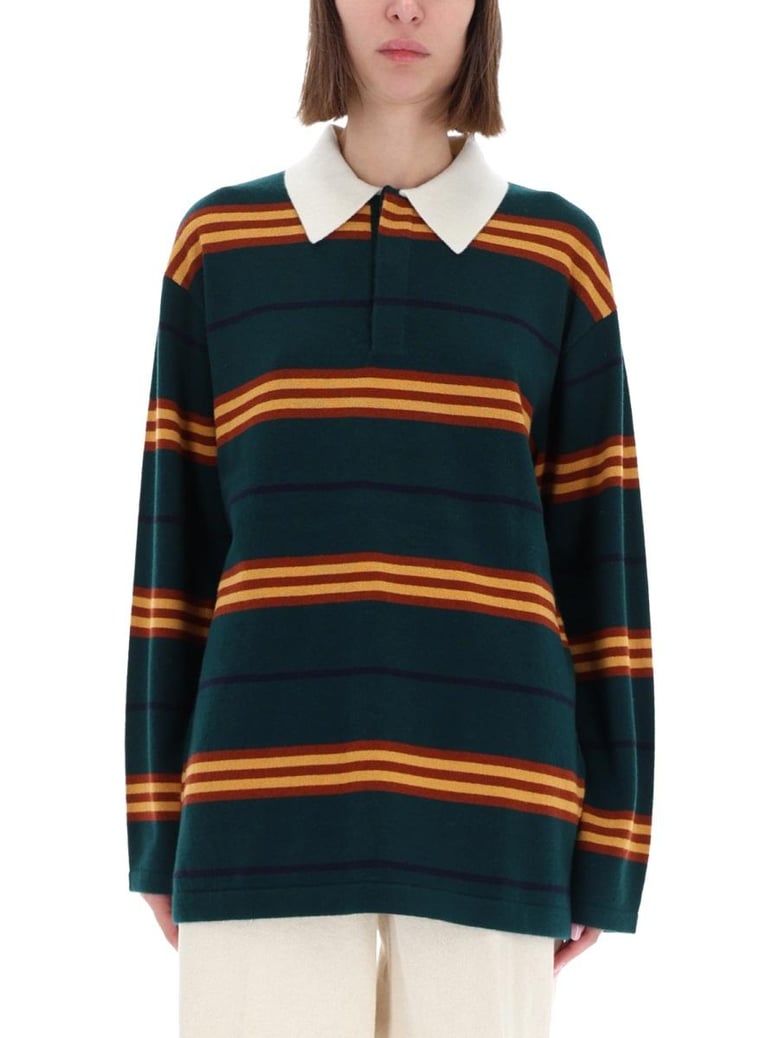 striped rugby polo shirt by Selfnex