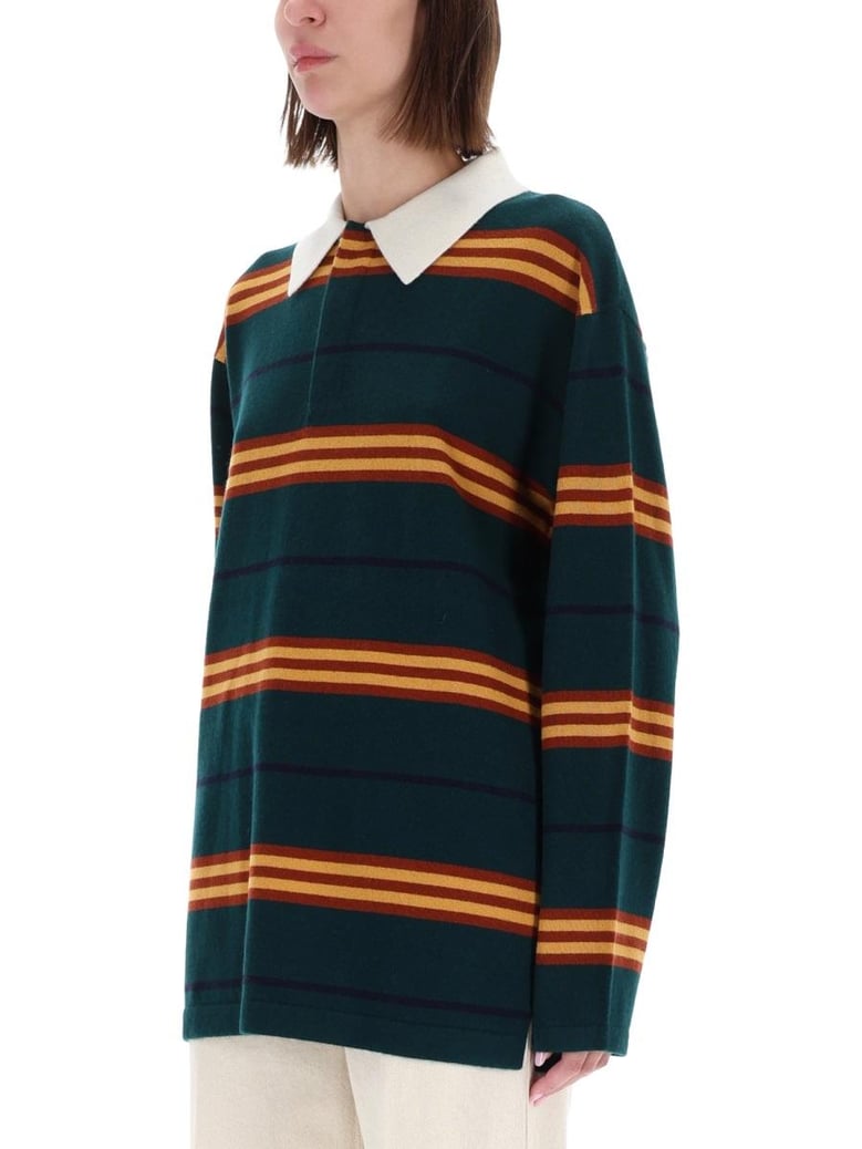 striped rugby polo shirt by Selfnex