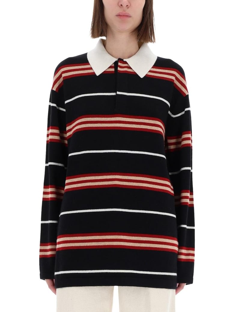 striped rugby polo shirt by Selfnex