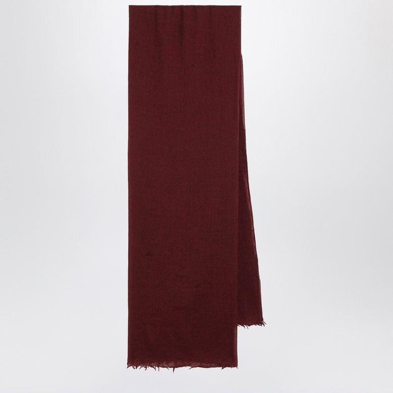 bordeaux silk and cashmereblend scarf by Selfnex
