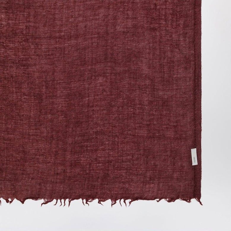 bordeaux silk and cashmereblend scarf by Selfnex