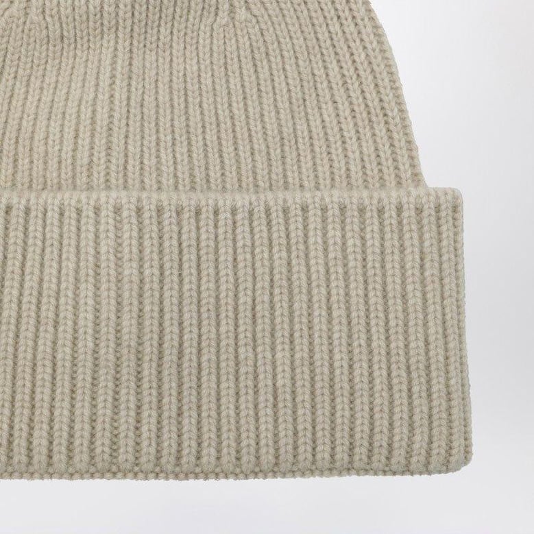 ivory wool and cashmere beanie by Selfnex