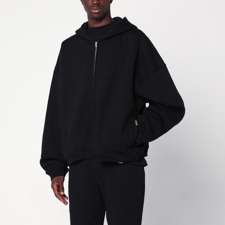 black zipup hoodie by Selfnex
