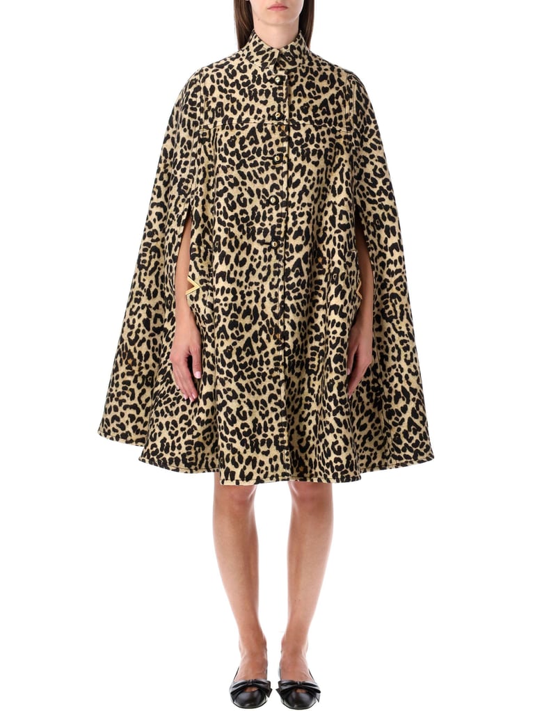 animalprint wool cape by Selfnex