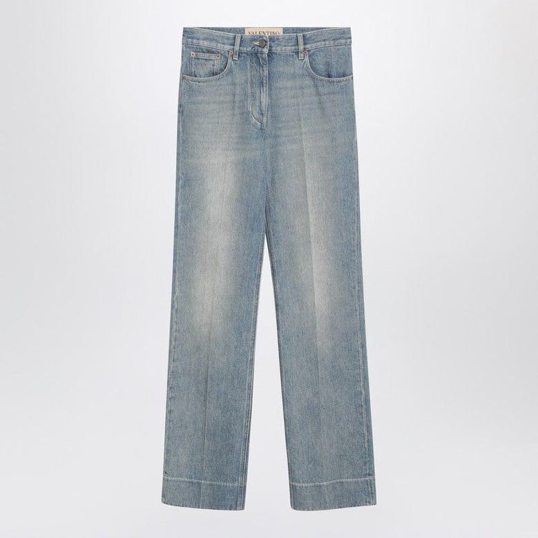 light blue washedeffect jeans by Selfnex