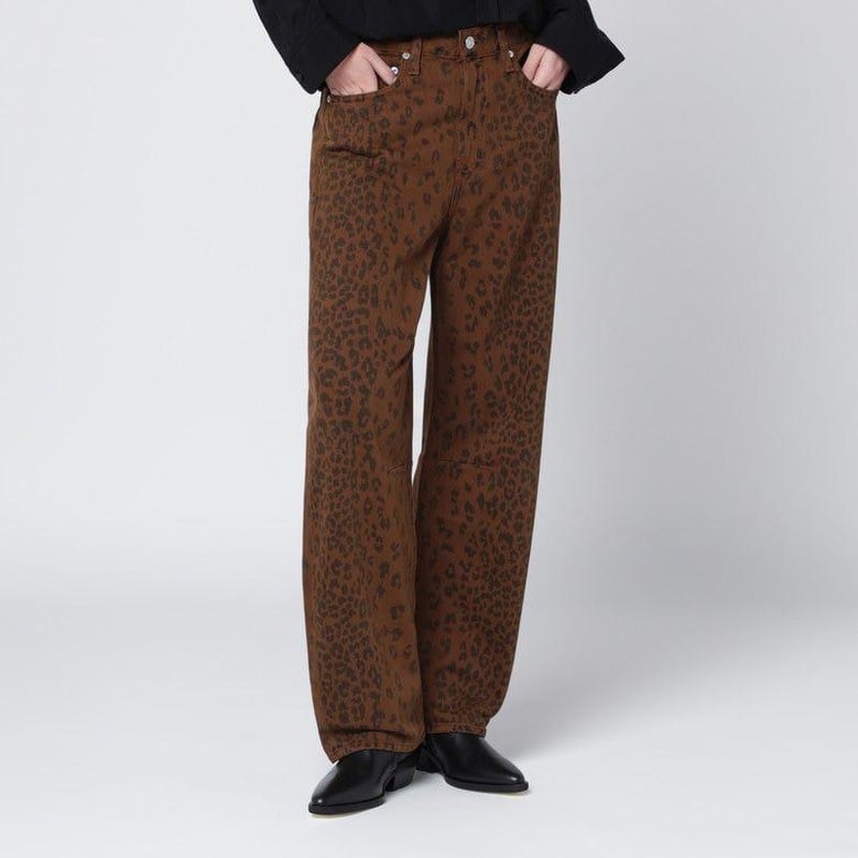 relaxed miro jeans with cheetah print by Selfnex